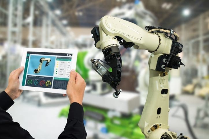 Using an iPad to control a robot arm