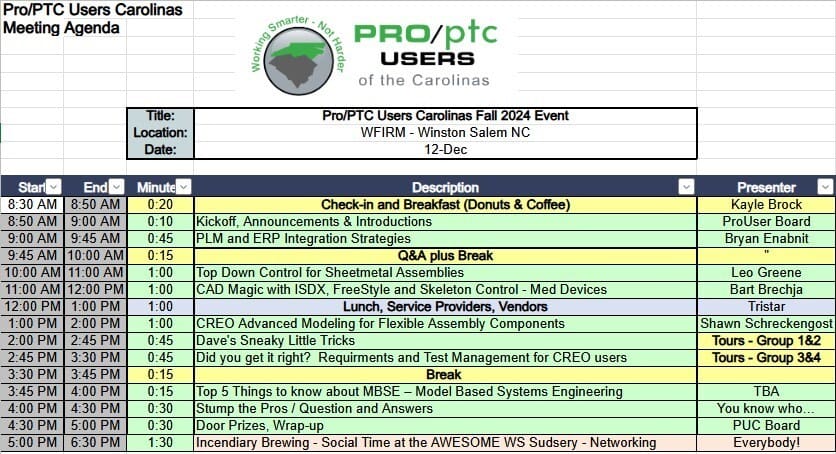 NC User Group Event 12-12-24 Agenda